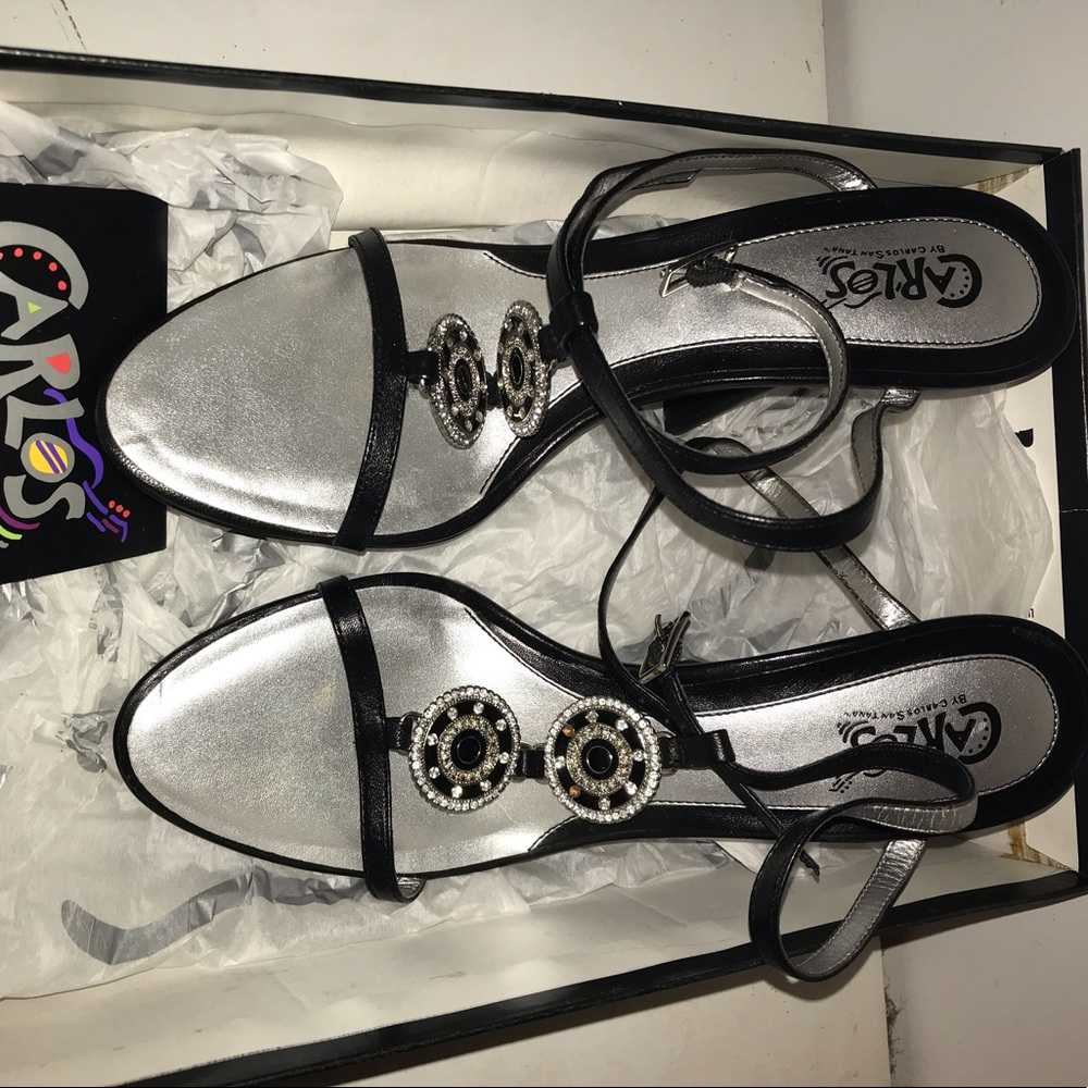 Carlos Santana black stiletto heels